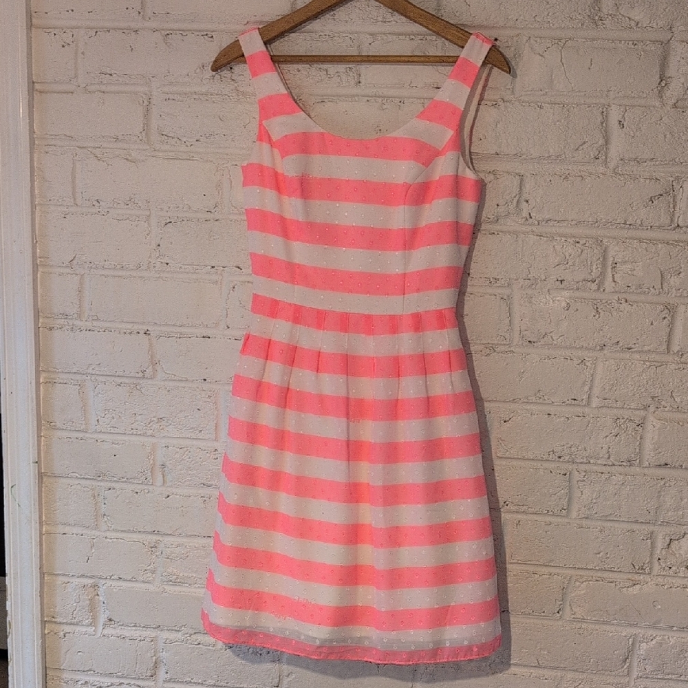 Lilly Pulitzer Vibrant Pink and White Mini Dress